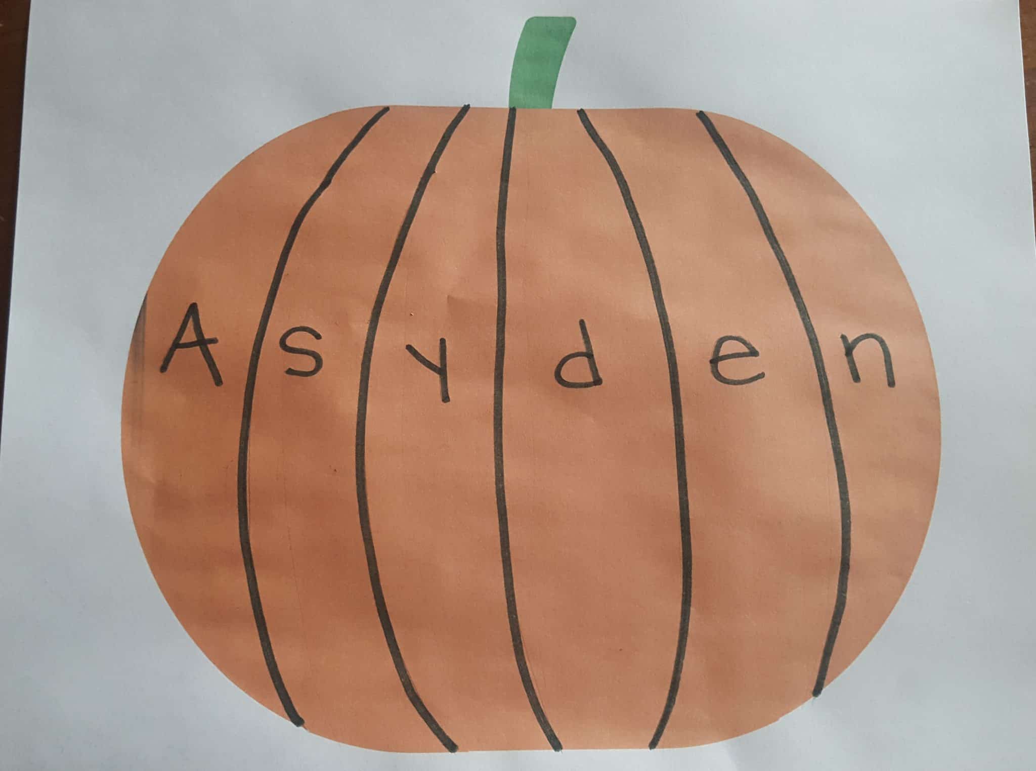 preschool name activity