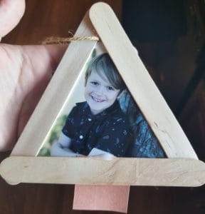 Popsicle Stick Ornament Popsicle Stick Christmas Tree Photo Ornament