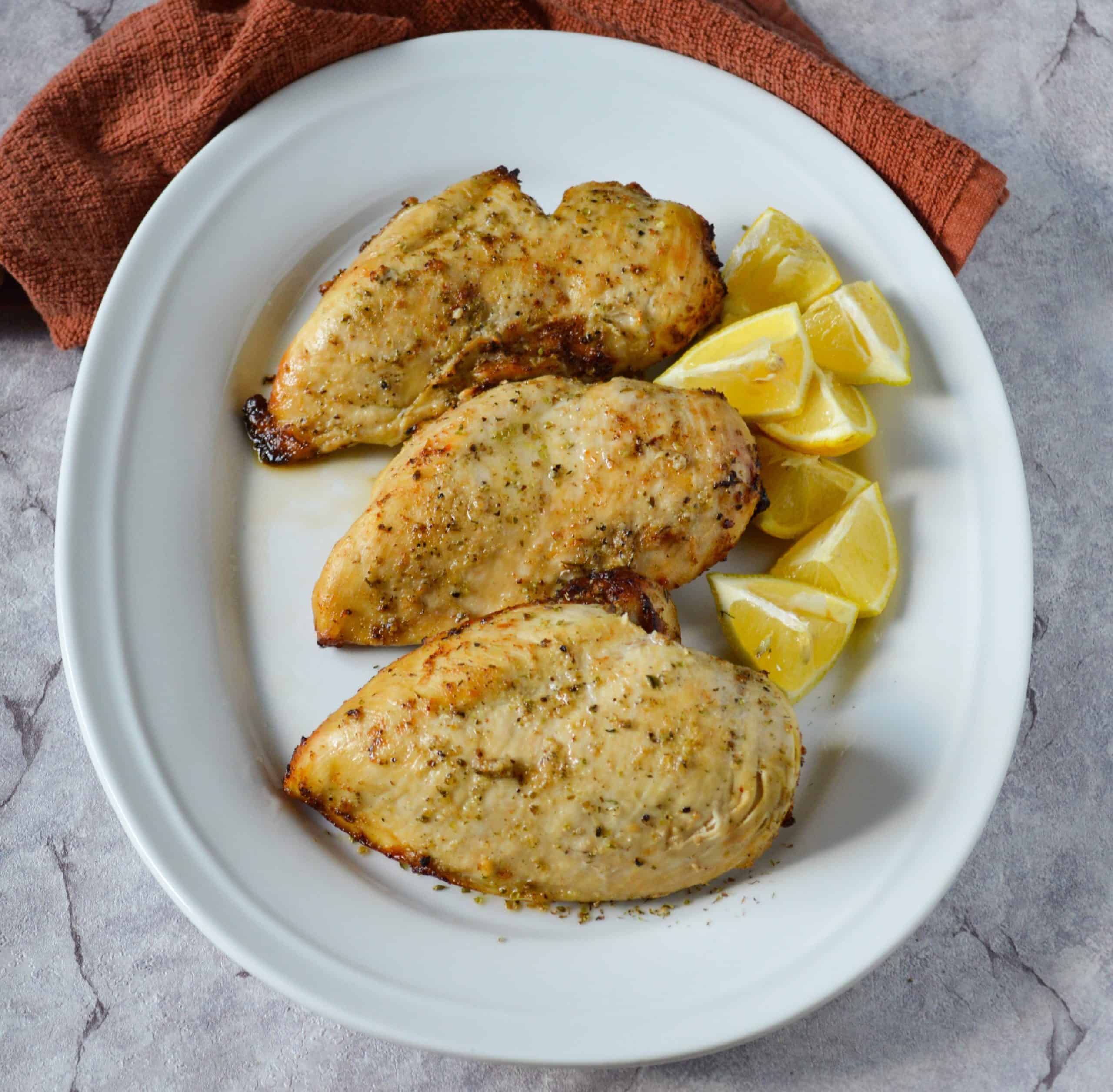 Air Fryer Greek Chicken With Tzatziki Sauce