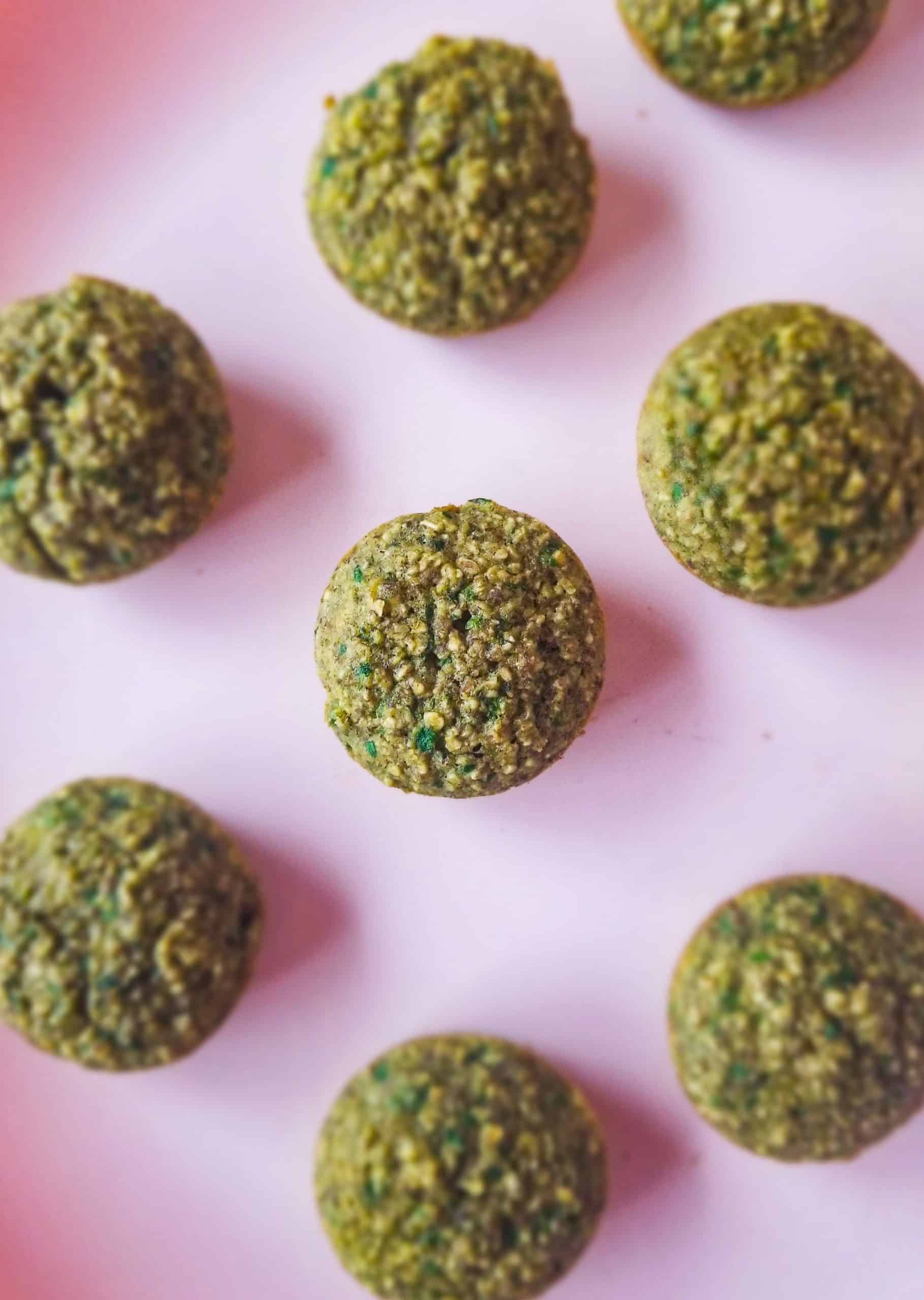 Gluten Free Mini Banana Spinach Muffins