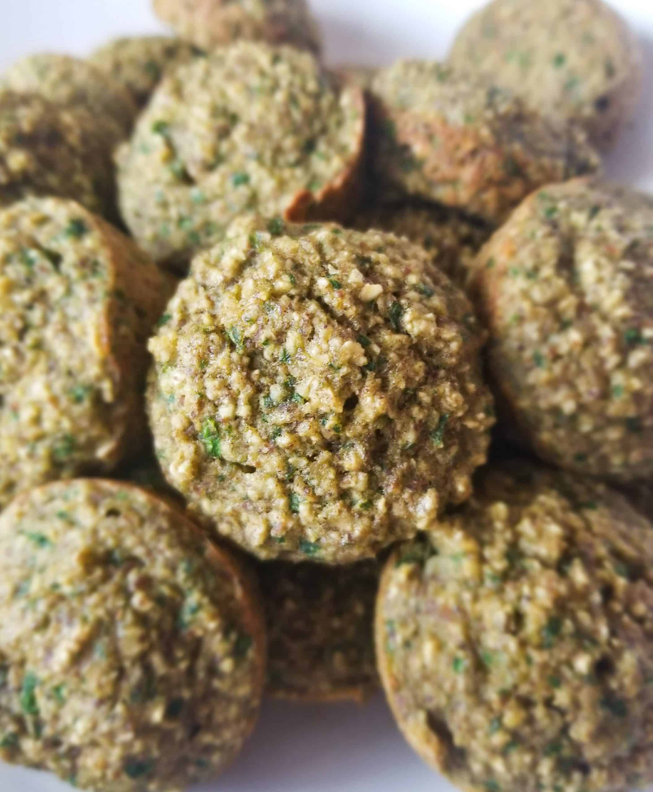 Gluten Free Mini Banana Spinach Muffins