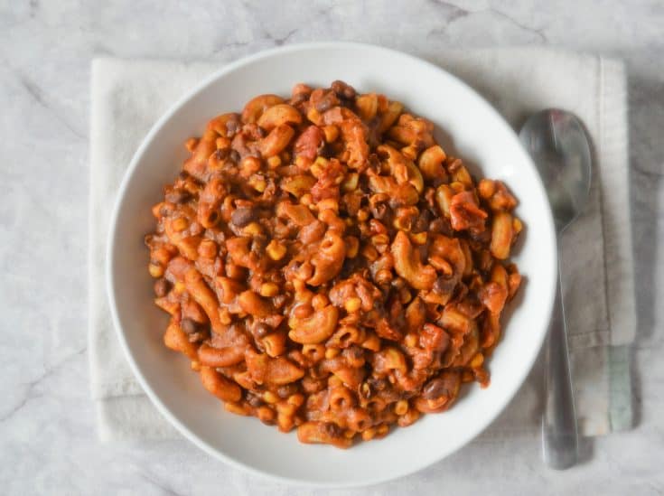 One Pot Chili Mac and Cheese