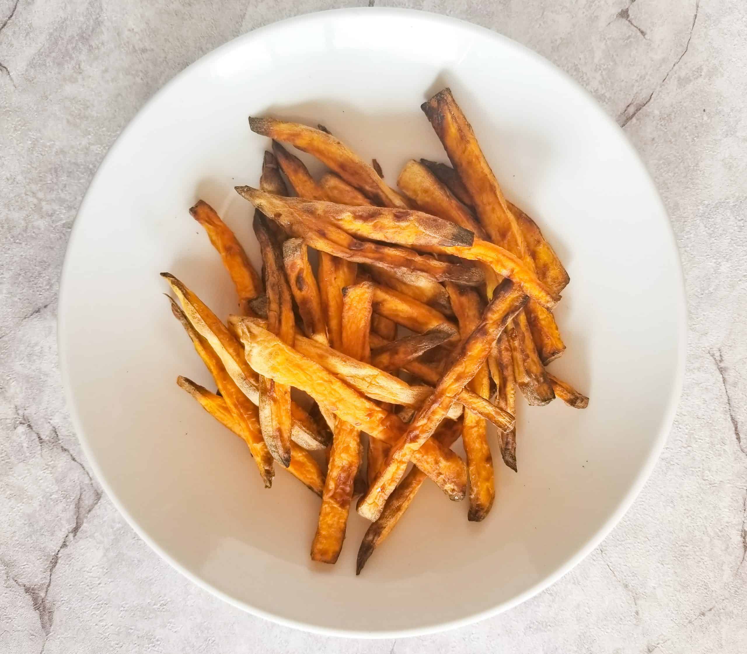 Charred Sweet Potato Fries In The Air Fryer