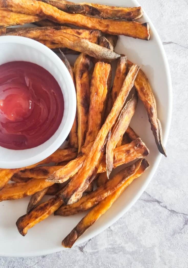 Charred Sweet Potato Fries in the Air Fryer