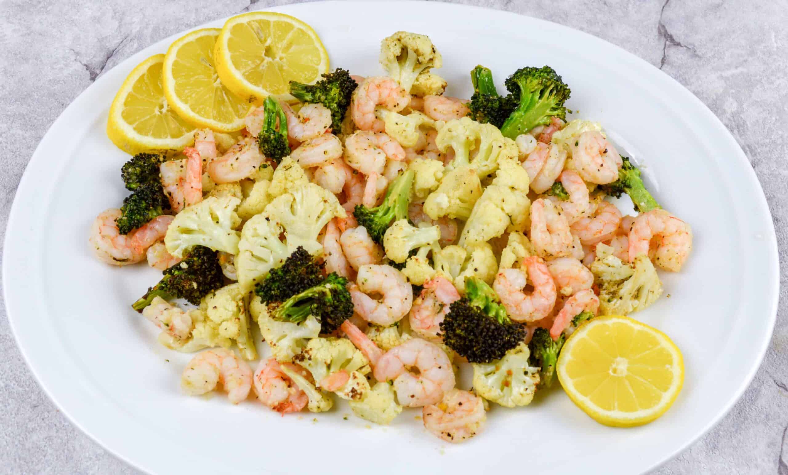 Garlic Lemon Shrimp and Vegetables – Air Fryer and Oven Recipes