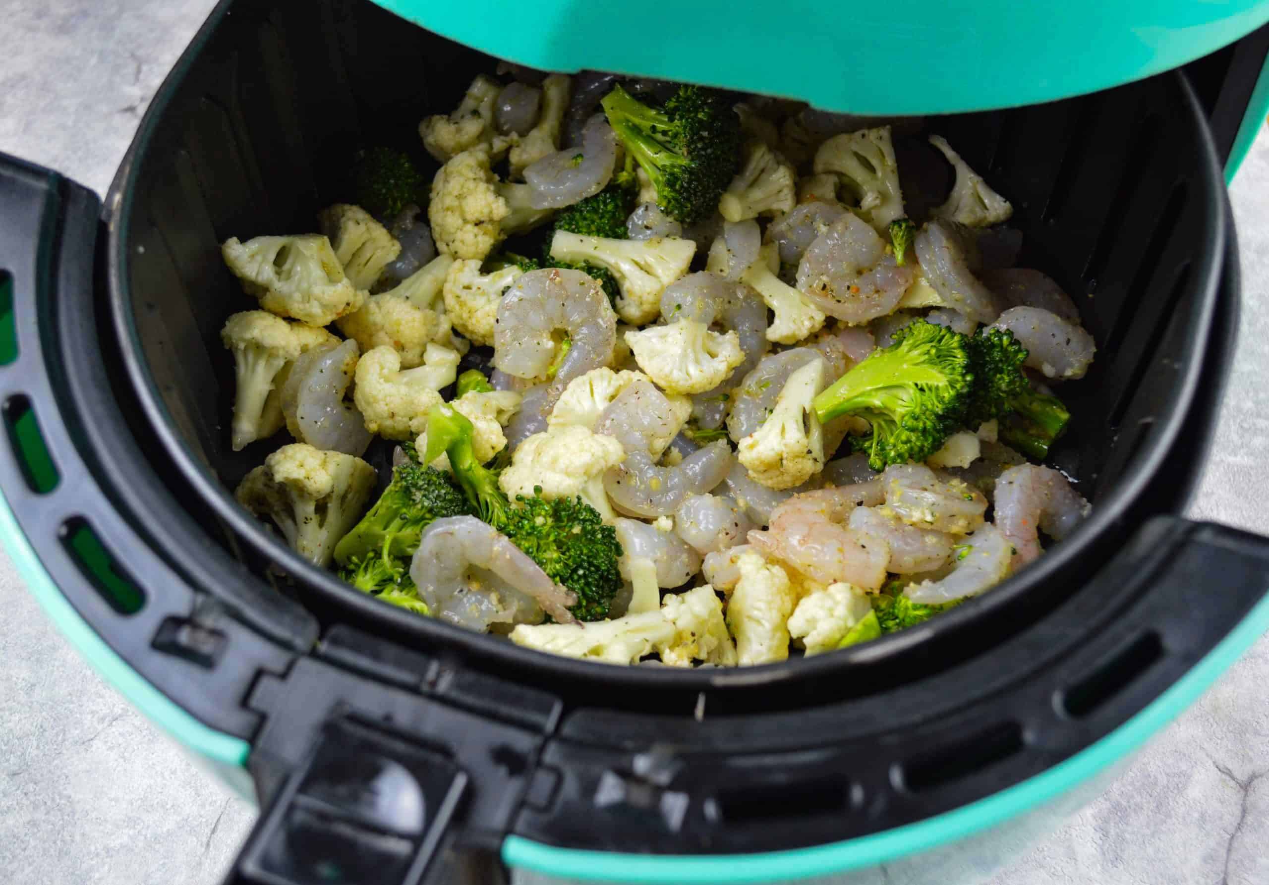 Air Fryer Shrimp and veggies