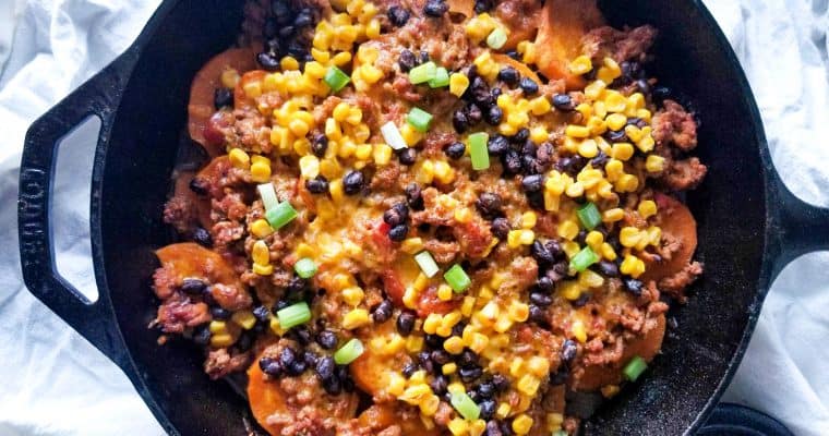 Sweet Potato Nachos Bake