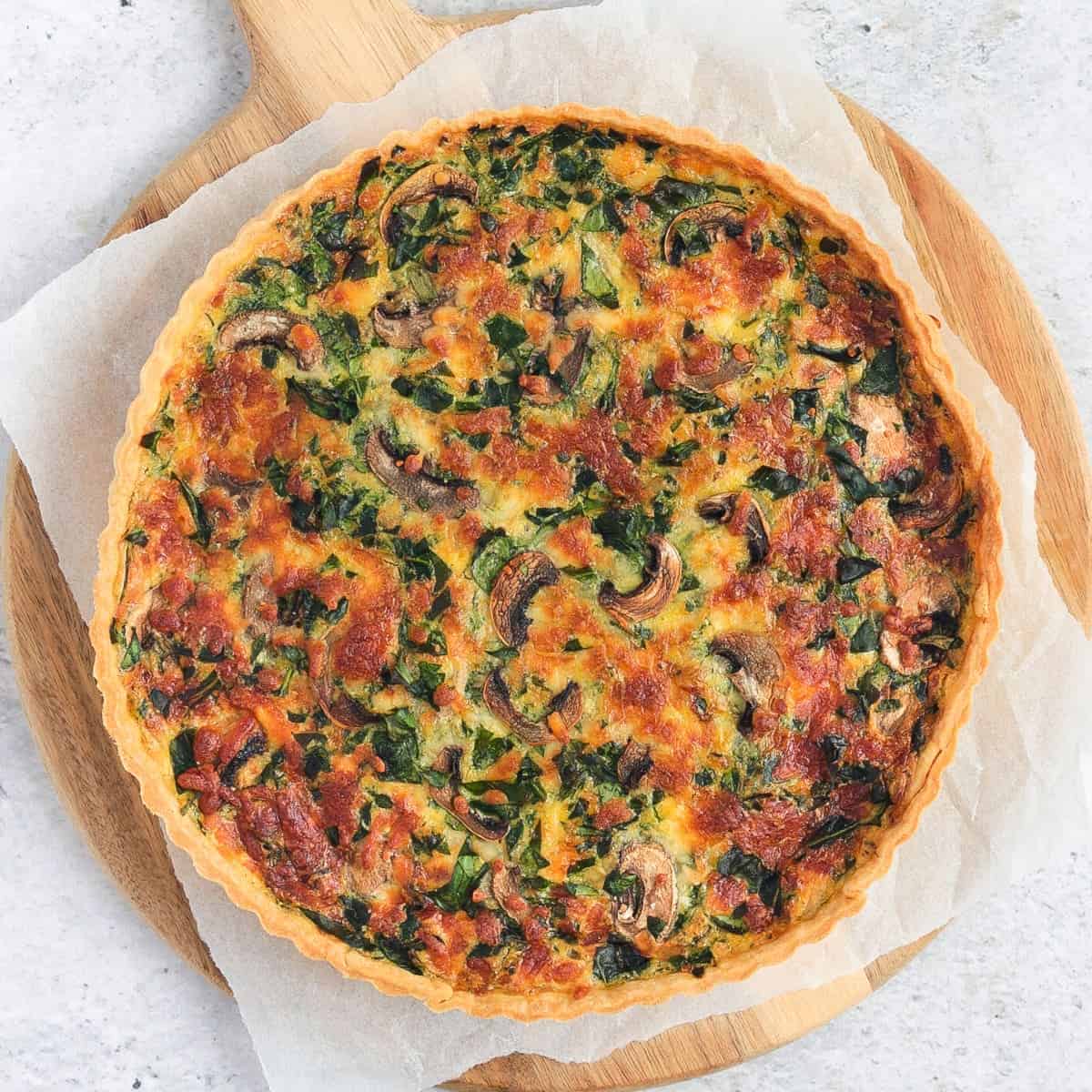Image for Spinach Mushroom Quiche