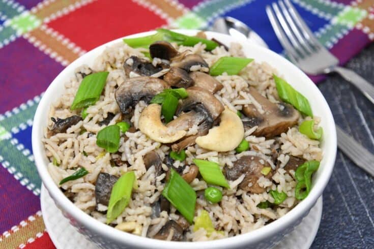 Image for Instant Pot Mushroom Rice (Pulao)