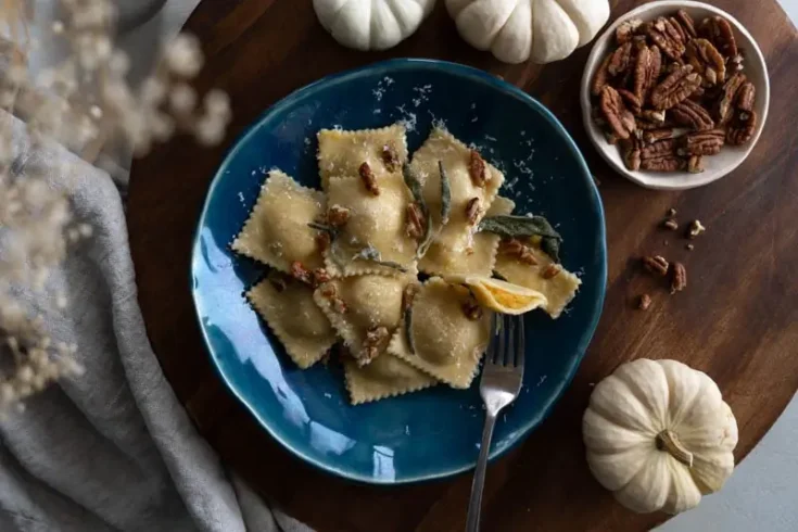 Image for Homemade Pumpkin Raviolis with Sage Butter Sauce