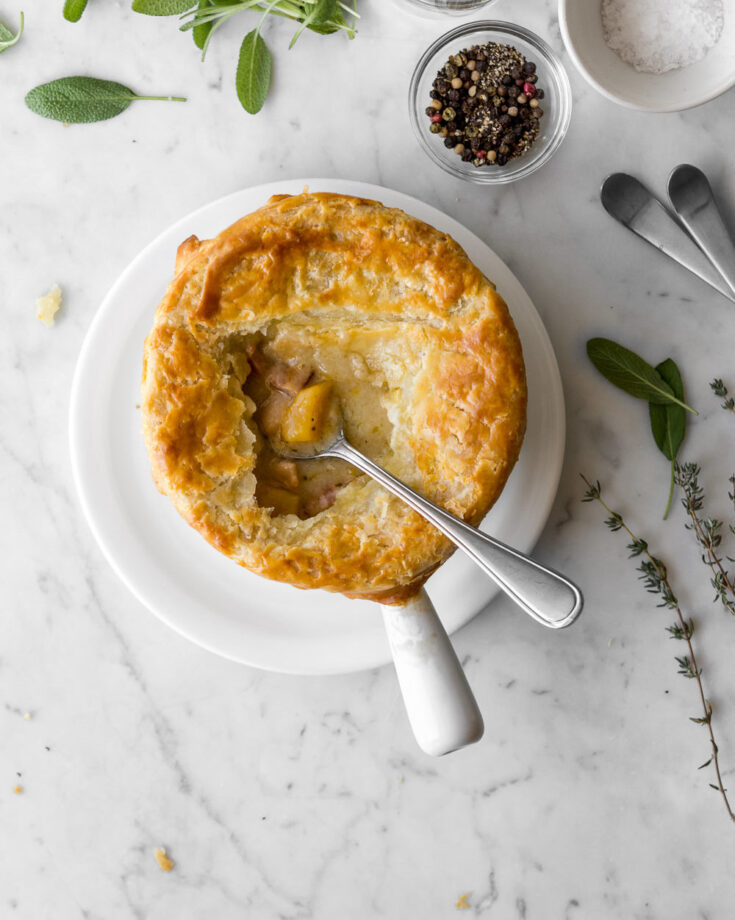 Image for pumpkin pot pie with white beans and bacon